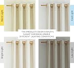 NICETOWN Rideaux de lin naturels 84 Inch Long pour la chambre à coucher, filtre de lumière Confidentialité Rideaux Grommet Top Soft Linen Smooth Sheer Fenêtre Texturé Draps pour la cuisine, 55 W x 84 L, 2 Pcs