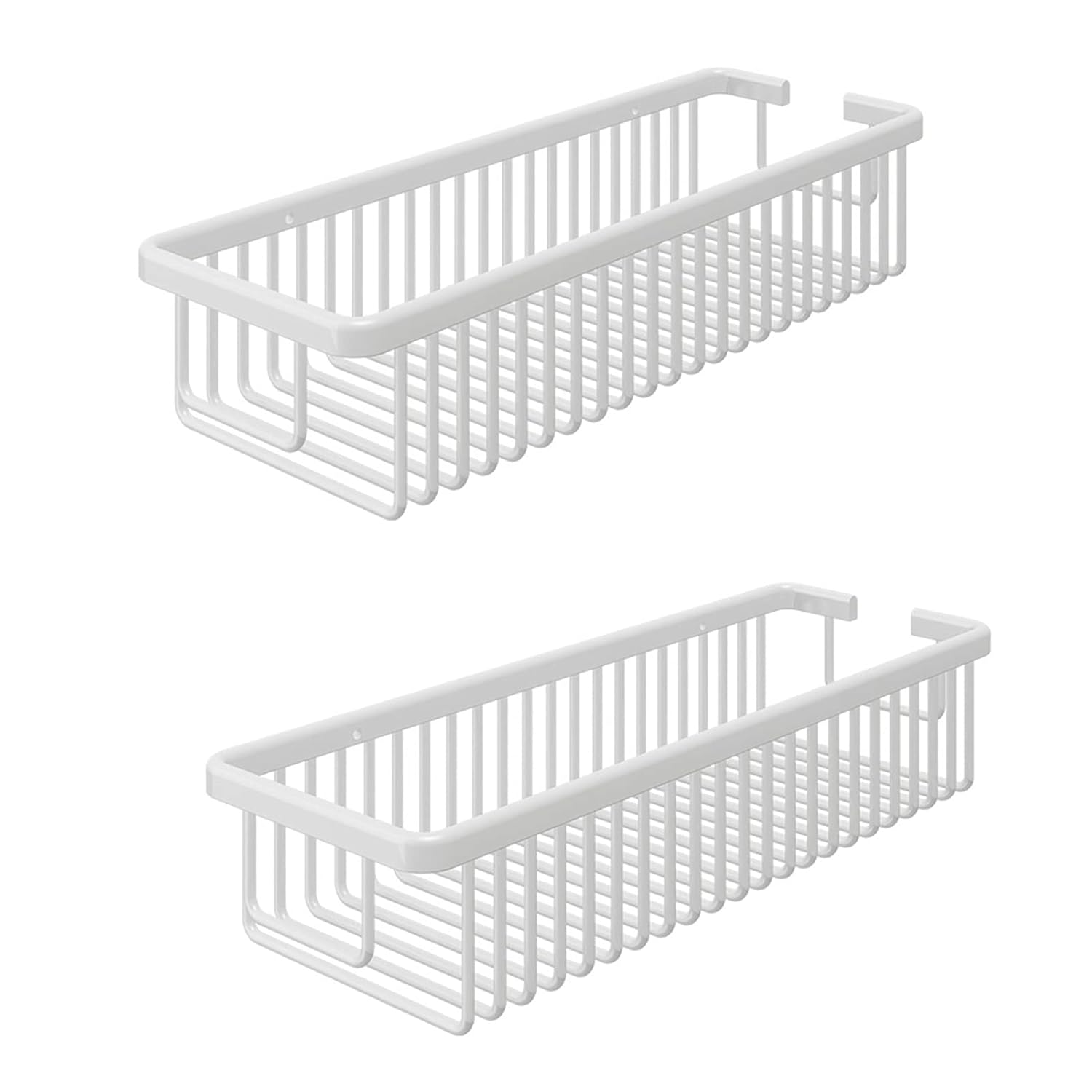 Corner Shower Caddy Bathroom Organiser 2-Pack Wall Mounted No-Drilling Bathroom Shower Organizer for Kitchen Laundry Toilet Dorm Bathroom