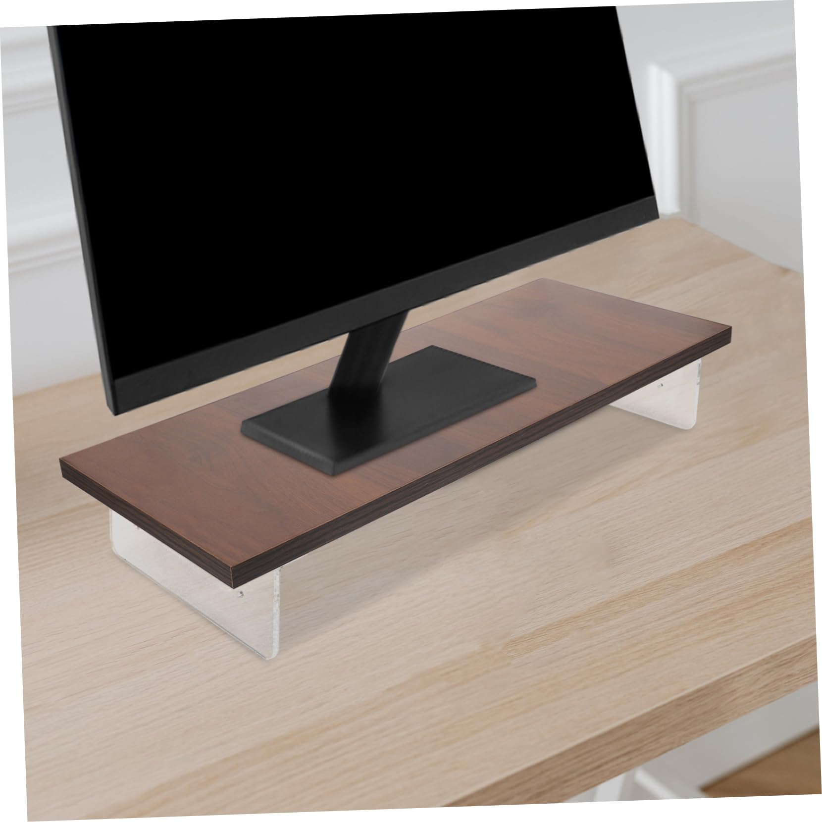 Supporto Per Monitor Da Scrivania in Acrilico Stabile E Facile Da Installare Supporto Per Laptop Superficie Lucidata E Bordi Piatti Per Ufficio E Home Office