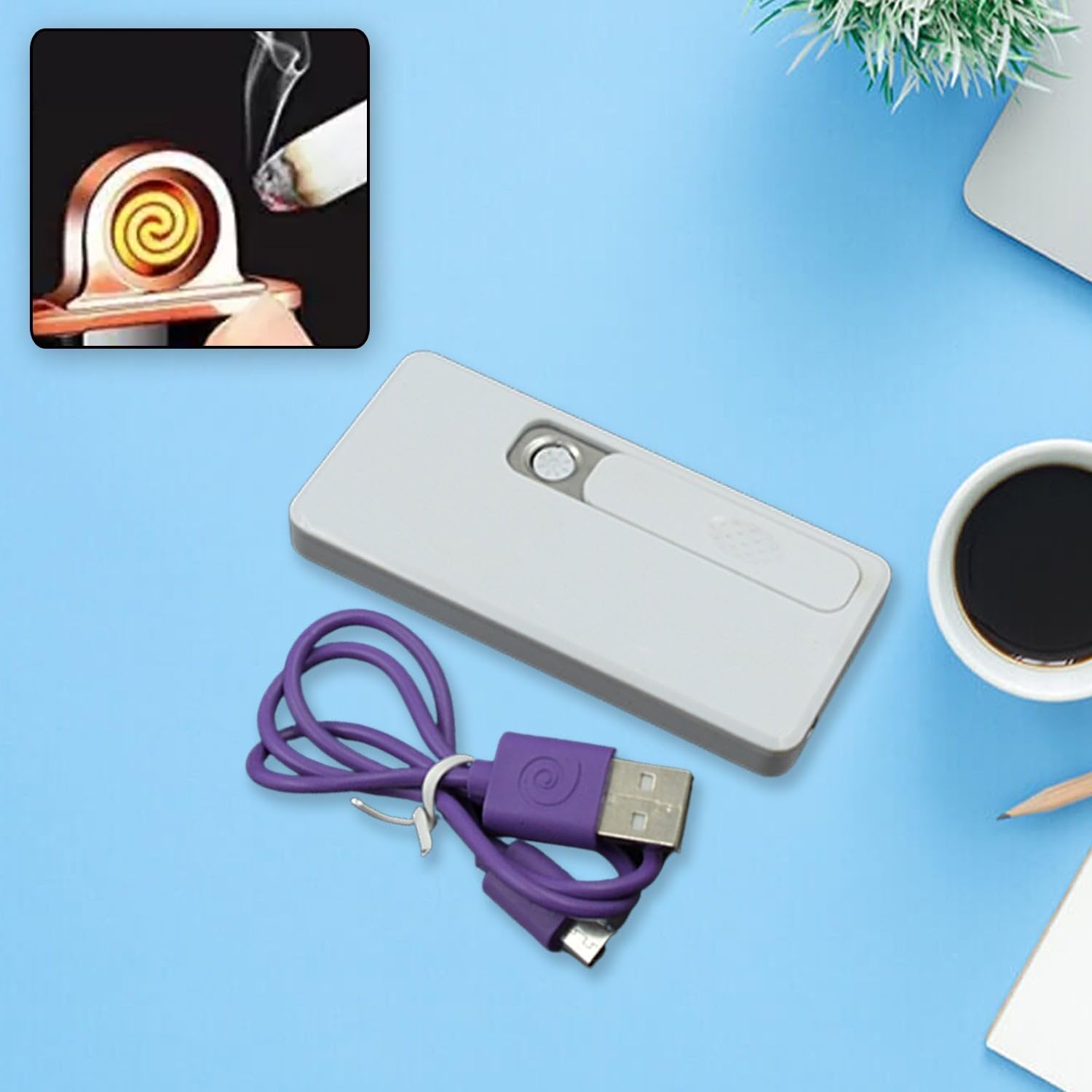 Portable Stylish Electric USB Lighter | Rechargeable (1 Pc)-image-42