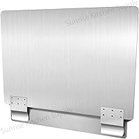 Vista 2 de Protector contra salpicaduras de freidora de acero inoxidable comercial - Universal (1)