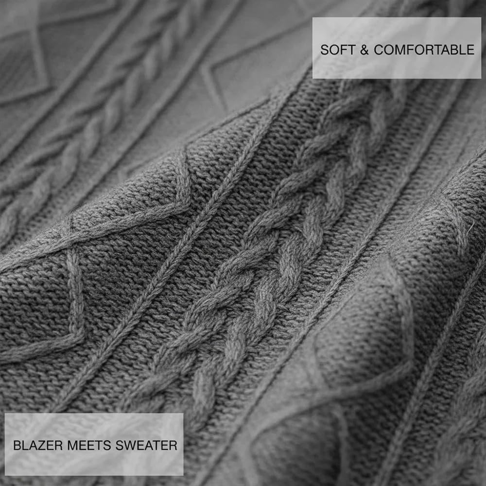 Women's Textured Casual Blazer – Single Breasted Long Sleeve V Neck Work Office, Business Casual Blazer for Women