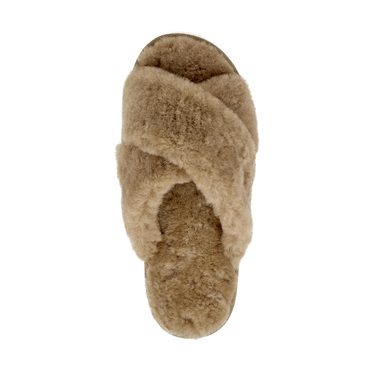 Vanuba Handgemacht Lammfell Hausschuhe Damen Slippers - Hauspantoffeln - Kuschel Pantoffeln Damen Plüsch Pantoletten - Flache Slippers für Drinnen