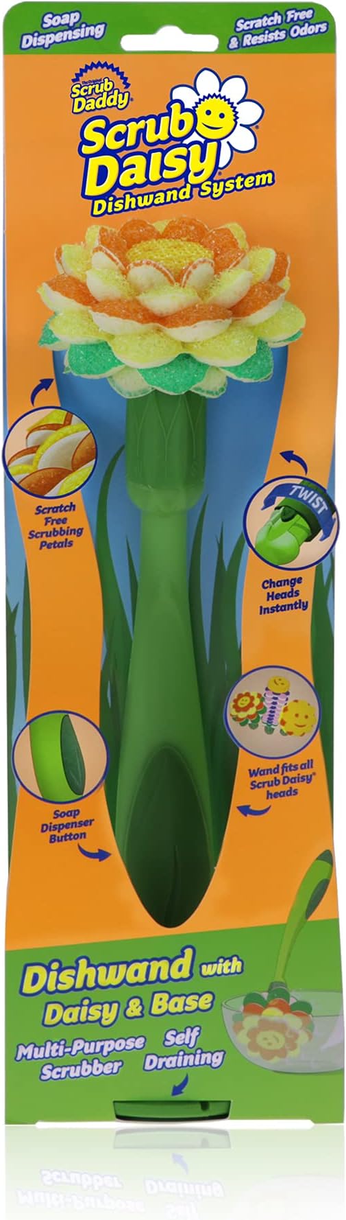 SCRUB DADDY DSYWB8CT Daisy Wand Sponge/Base