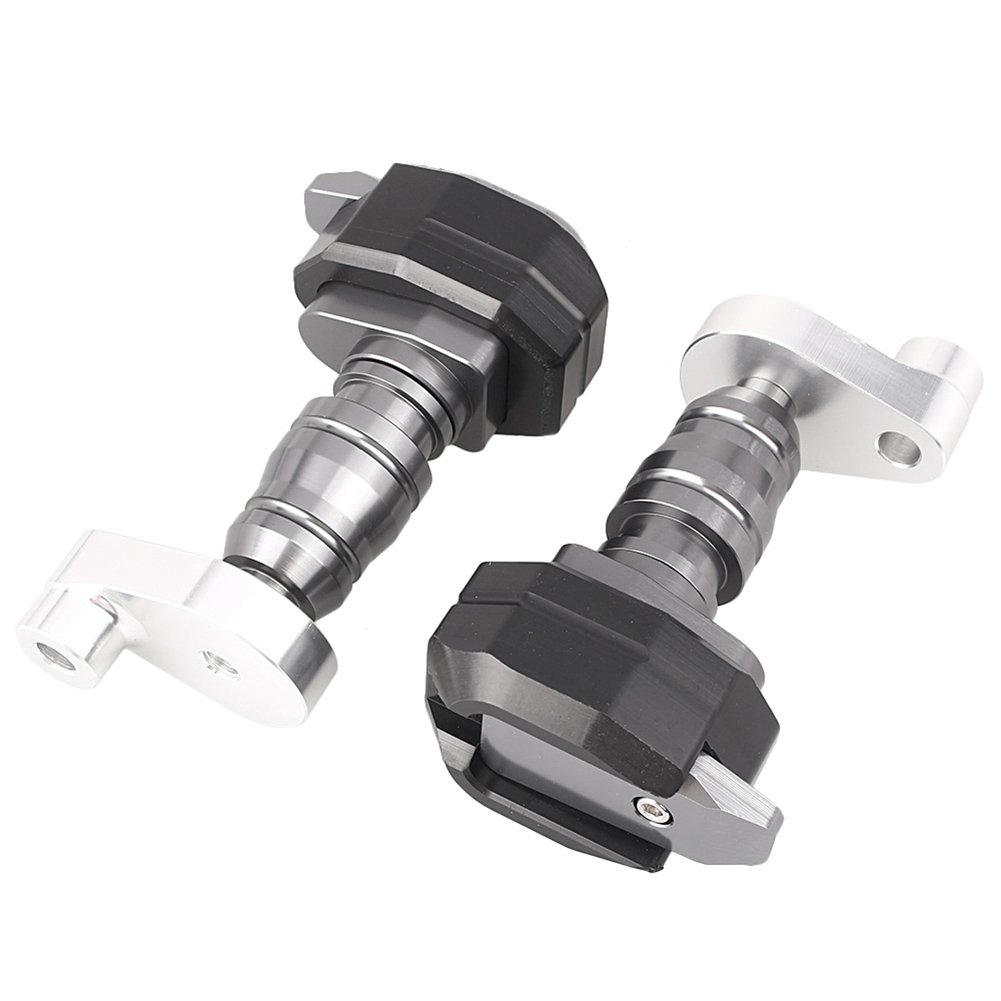 GXJ001 Motor Frame Sliders Crash Falling Pads, Frame Falling Guard Frame Sliders Protection for Yamaha R25 R3 2015+, Gray