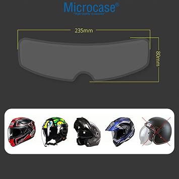 Microcase Buğu Önleyici Anti Sis Yağmur Geçirmez Motosiklet Kaskı Vizörü Su Kaydırıcı AL4276