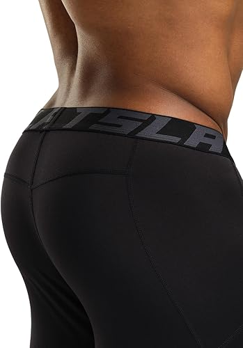 Miniatura 7 de TSLA - Paquete de 1 o 2 pantalones térmicos de compresión para hombre leggings deportivos y mallas para correr pantalones para usar como primera