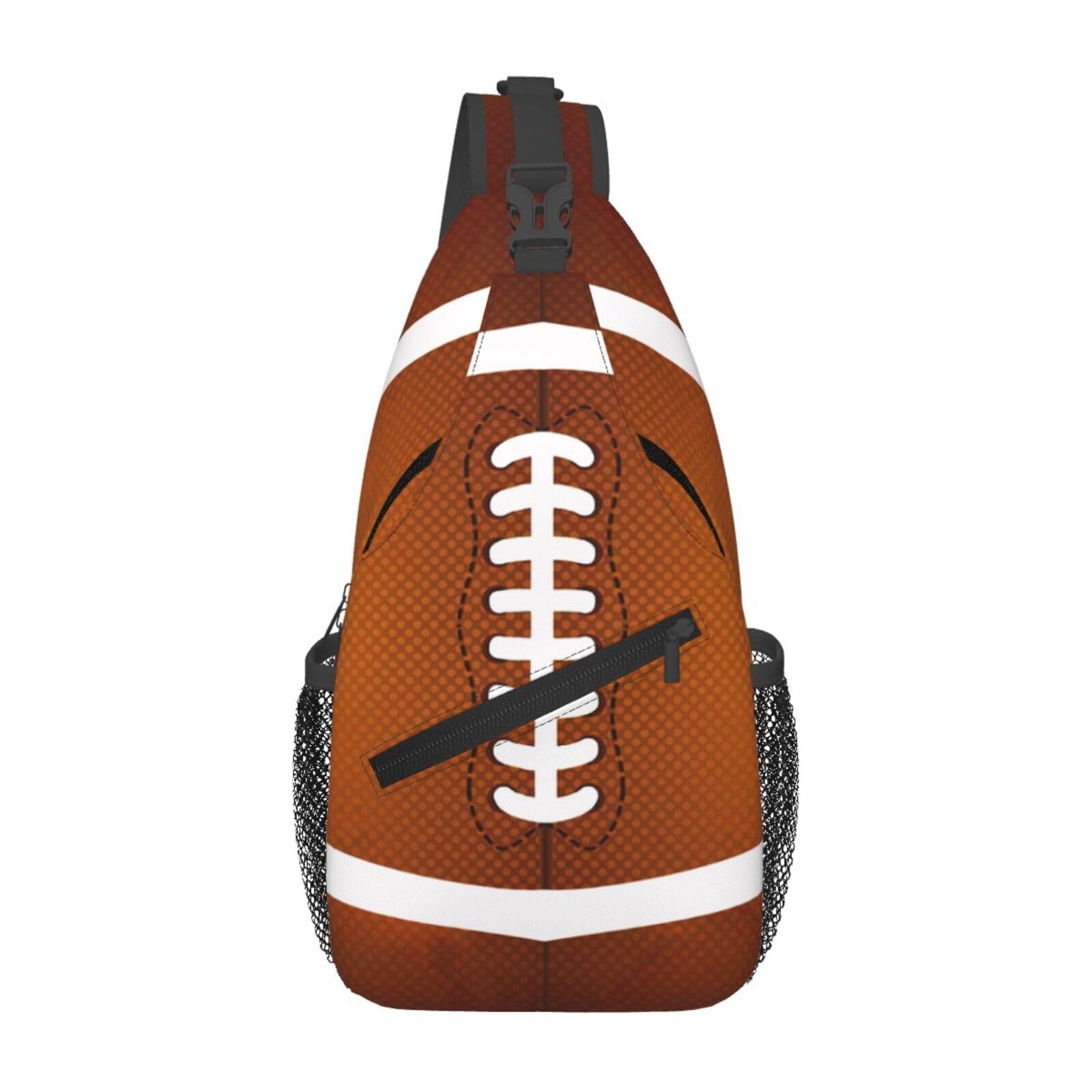 Xtmunole Football Sling Backpack Sling Bag Football Crossbody Shoulder Bag Purse Footballs Chest Bag For Men Women B