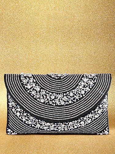 Image of Peora Malti Color Clutch Purses for Women Handmade Evening Handbags Bridal Clutch