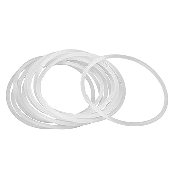 X AUTOHAUX 10pcs White Silicone Rubber O-Ring Seal Gasket for Car 75mm x 3.1mm