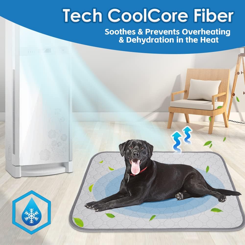 Washable Dog Cooling Mat for Kennel Summer Cooling Pad for Dogs Cats Self Cooling Dog Sleeping Bed Waterproof Washable Dog Pee Pad