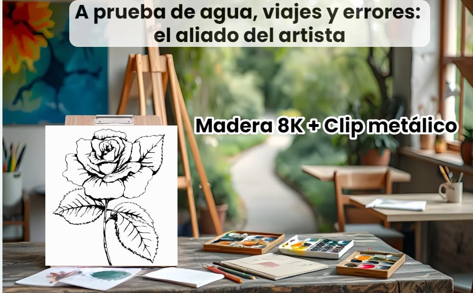 Artist Sketch Board 15.75x11.34in Wooden Drawing Board Travel Painting Board with Clip for Drawing Writing Board Classroom Studio or Field Use product thumbnail 5