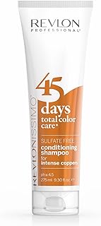 REVLON PROFESSIONAL 45 DAYS Shampooing et Après-shampooing 2en1 Protecteur de couleur COPPERS - Cheveux cuivrés & roux, Les cheveux sont soyeux, nourris et brillants en un seul geste