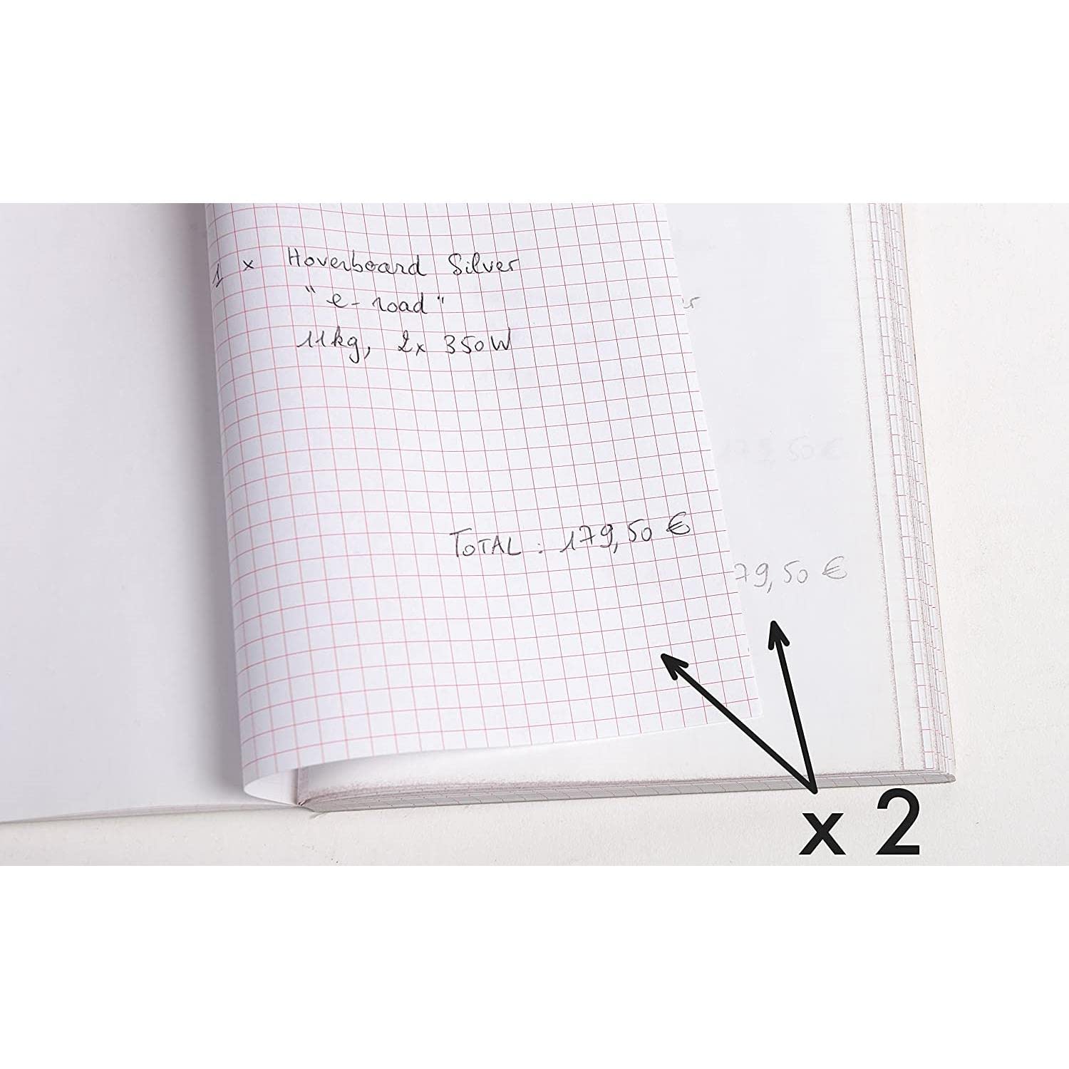 EXACOMPTA Lot de 5 Manifolds Factures micro-entrepreneur 21x14,8cm - 50 feuillets autocopiants dupli