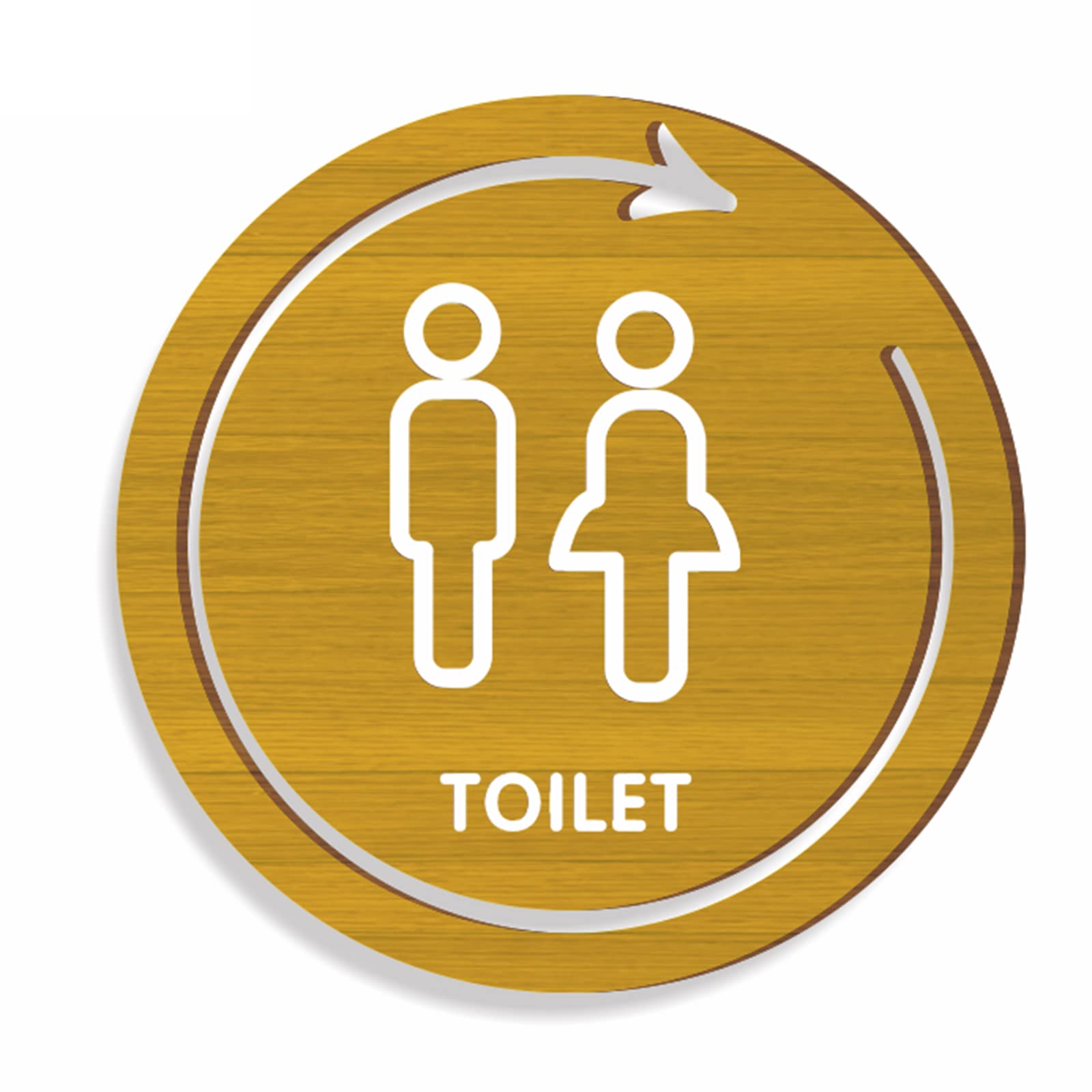 VNVFJKLO restroom sign, Men's and Women's Restroom Signs, 3D Acrylic Raised Icons, 9 Inch Round for Offices, Businesses, and Restaurants(A)