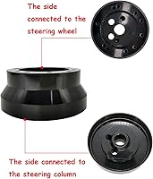 Vista 5 de Adaptador de cubo de volante de 5/6 orificios compatible con camioneta GMC Chevy Pontiac (negro)