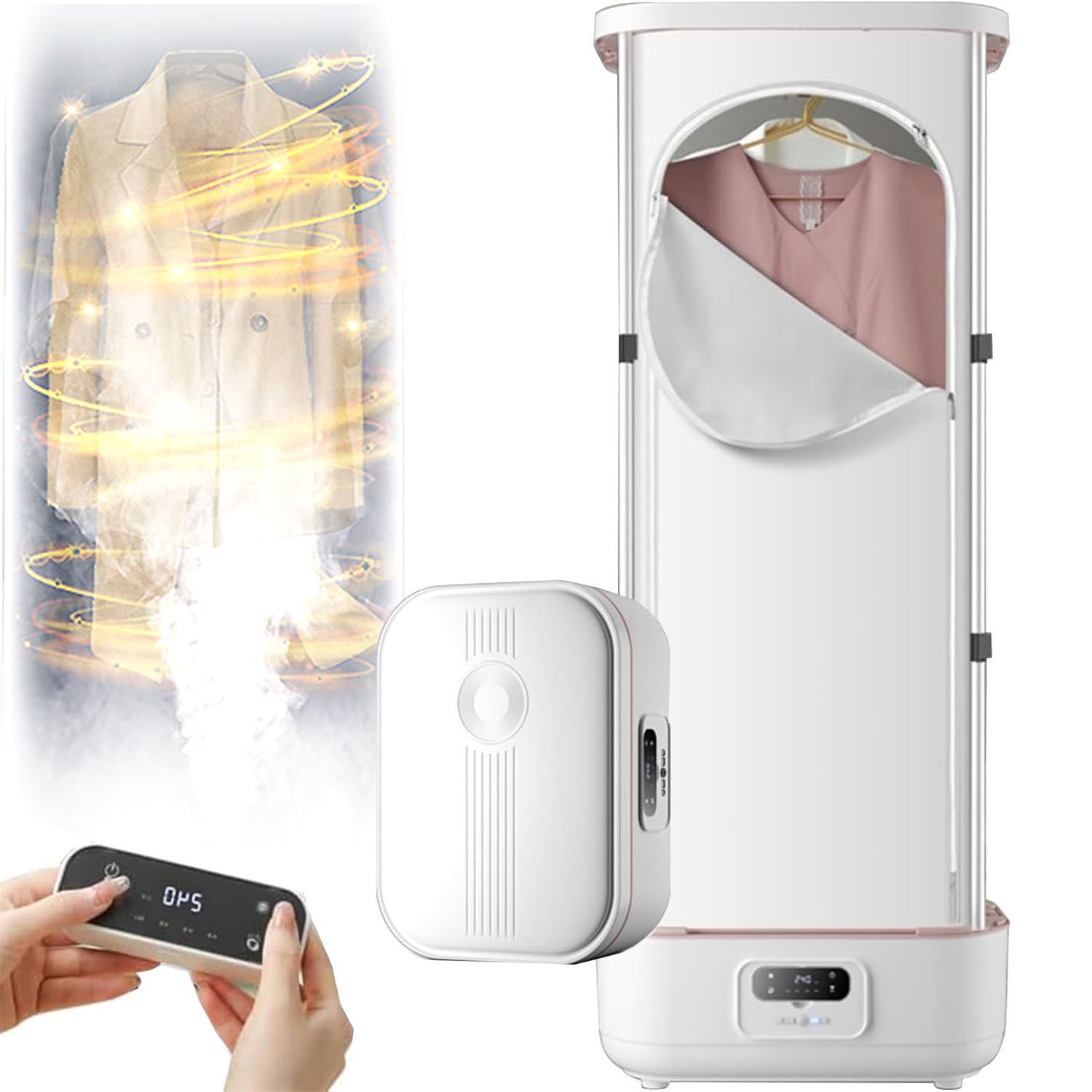 Máquina de planchado automático, máquina de secado a vapor, plancha de vapor vertical, máquina para planchar ropa, máquina para eliminar arrugas, gran capacidad, esterilización UV, aromaterapia