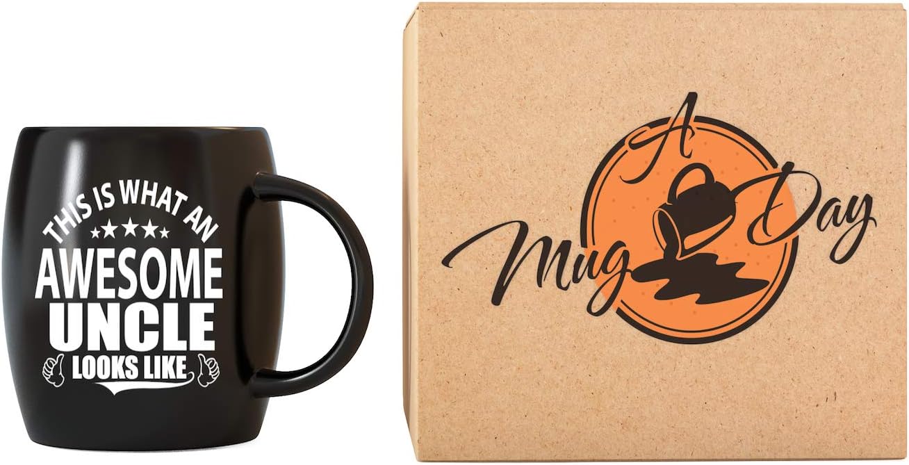 Bеѕt Dеаl Chеар 🛒 Mug A Day 16oz Large Thick Barrel Mug Awesome Uncle Looks Like Funny Uncle Tio Gift Ideas from Niece Nephew Fathers Day Christmas Novelty Gag Coffee Mug Tea Cup - Black Exсluѕіvе Mug A Day 16oz Large Thick Barrel Mug Awesome Uncle Looks Like Funny Uncle Tio Gift Ideas from Niece Nephew Fathers Day Christmas Novelty Gag Coffee Mug Tea Cup - Black