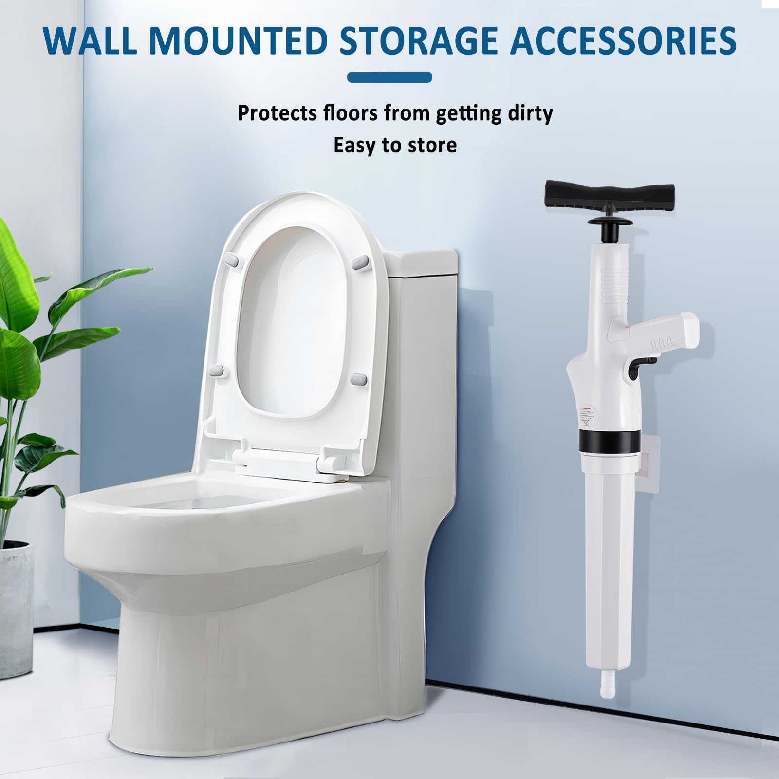 YUCHENGTECH Desatascador WC Desatascador a Presion Desatascador Inflable para Inodoro 5-in-1 Desatascador de Alta Presión para Desatascar el Desagüe del Inodoro/Lavabo/Bañera/Piso