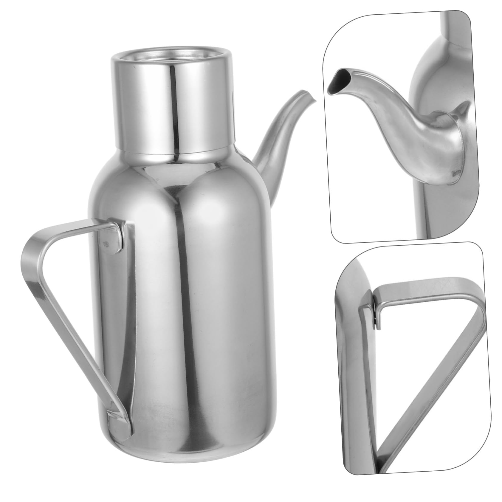 PRETYZOOM Distributore Di Olio in Acciaio Inossidabile 304 Da 800ml, Bottiglia Di Condimento Per Salsa Di Soia e Aceto, Contenitore Beccuccio Antigoccia Per Uso Domestico in Cucina