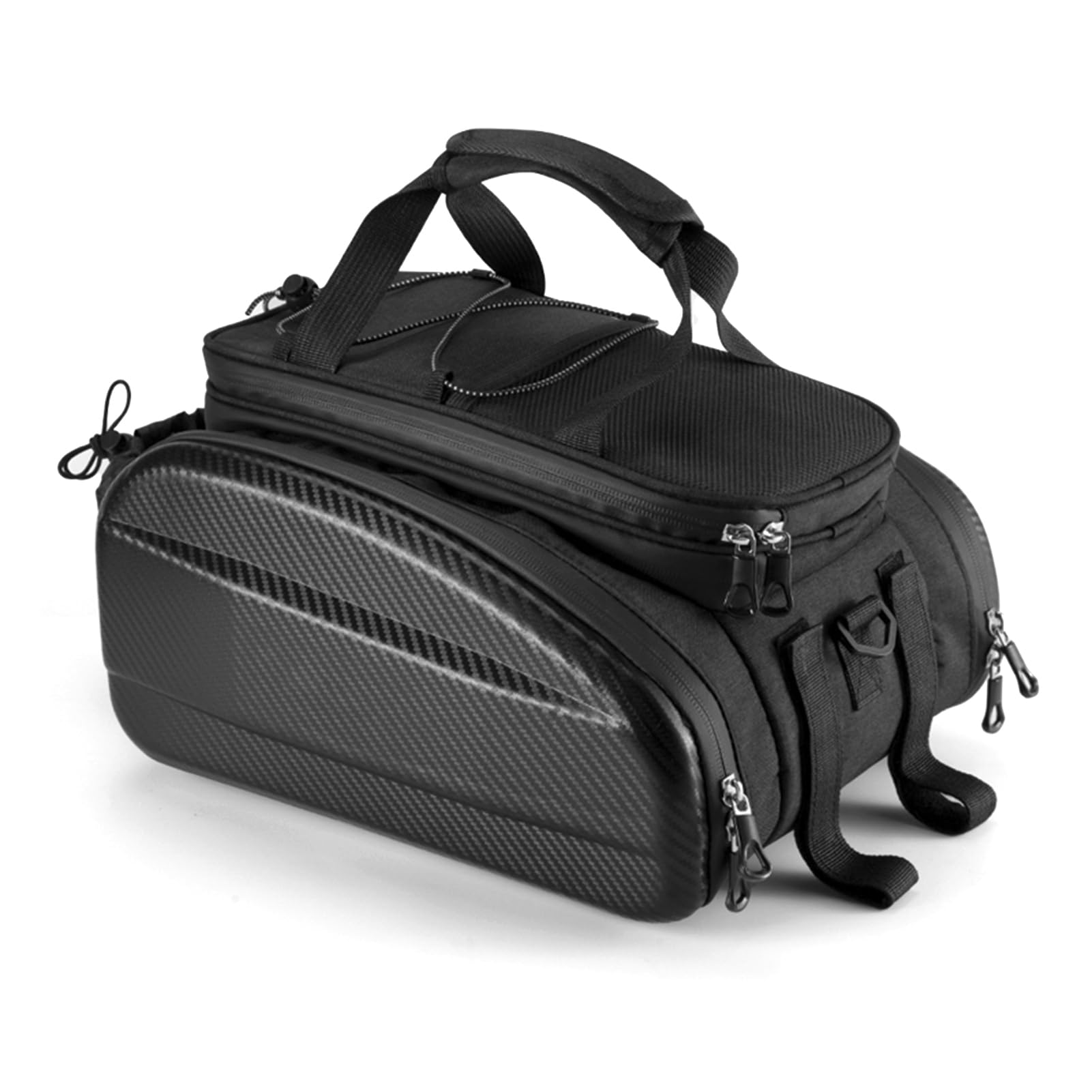 Borse da sella per bici Portapacchi posteriore Design esterno rigido Portaoggetti da viaggio di grande capacità Resistente Materiale in poliestere EVA per Mountain bike Avv (Nero 31L