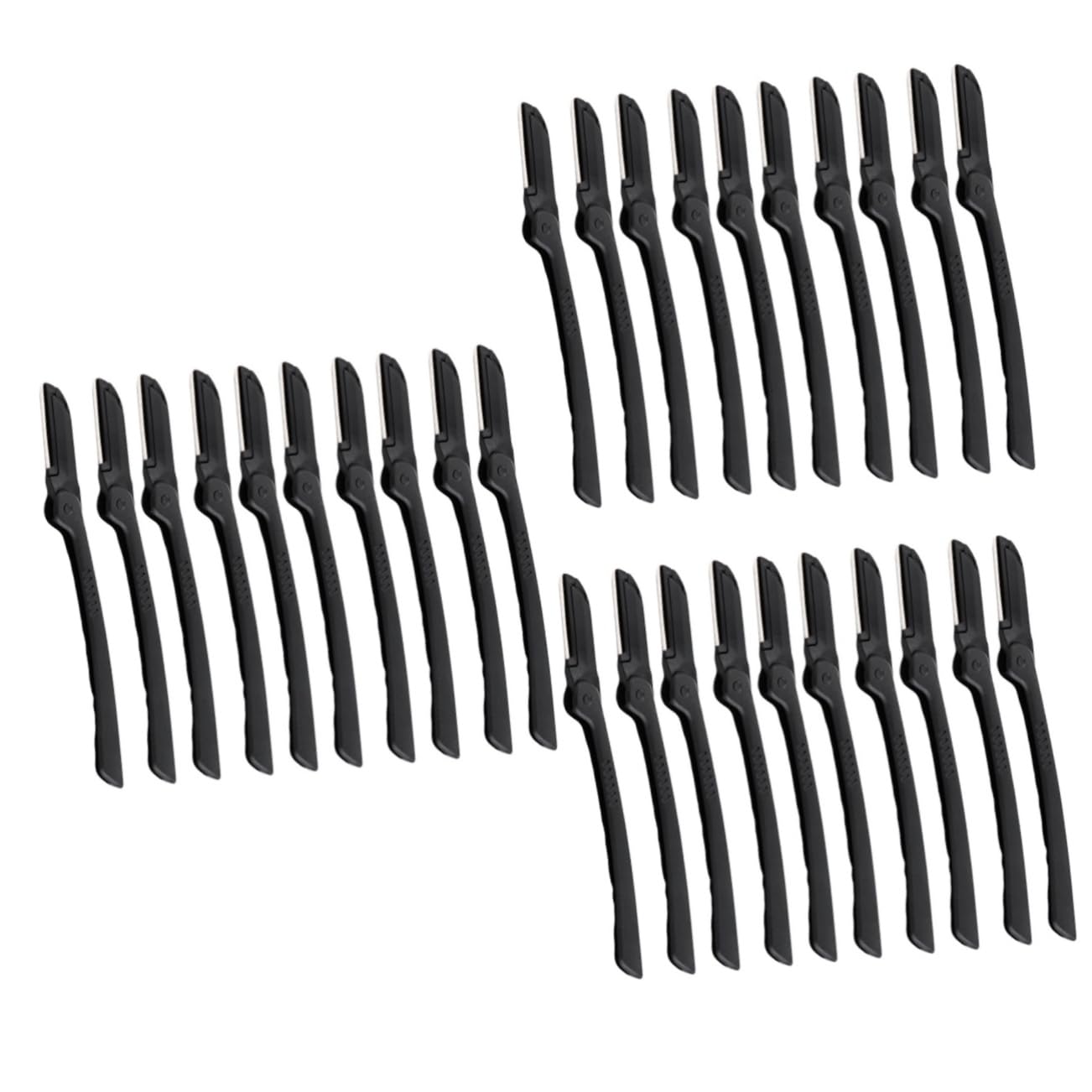 FOMIYES 3sets Stainless Steel Eyebrow Razor Set Grooming Kit Trimmer Scissors for Shaping 10pcs*3