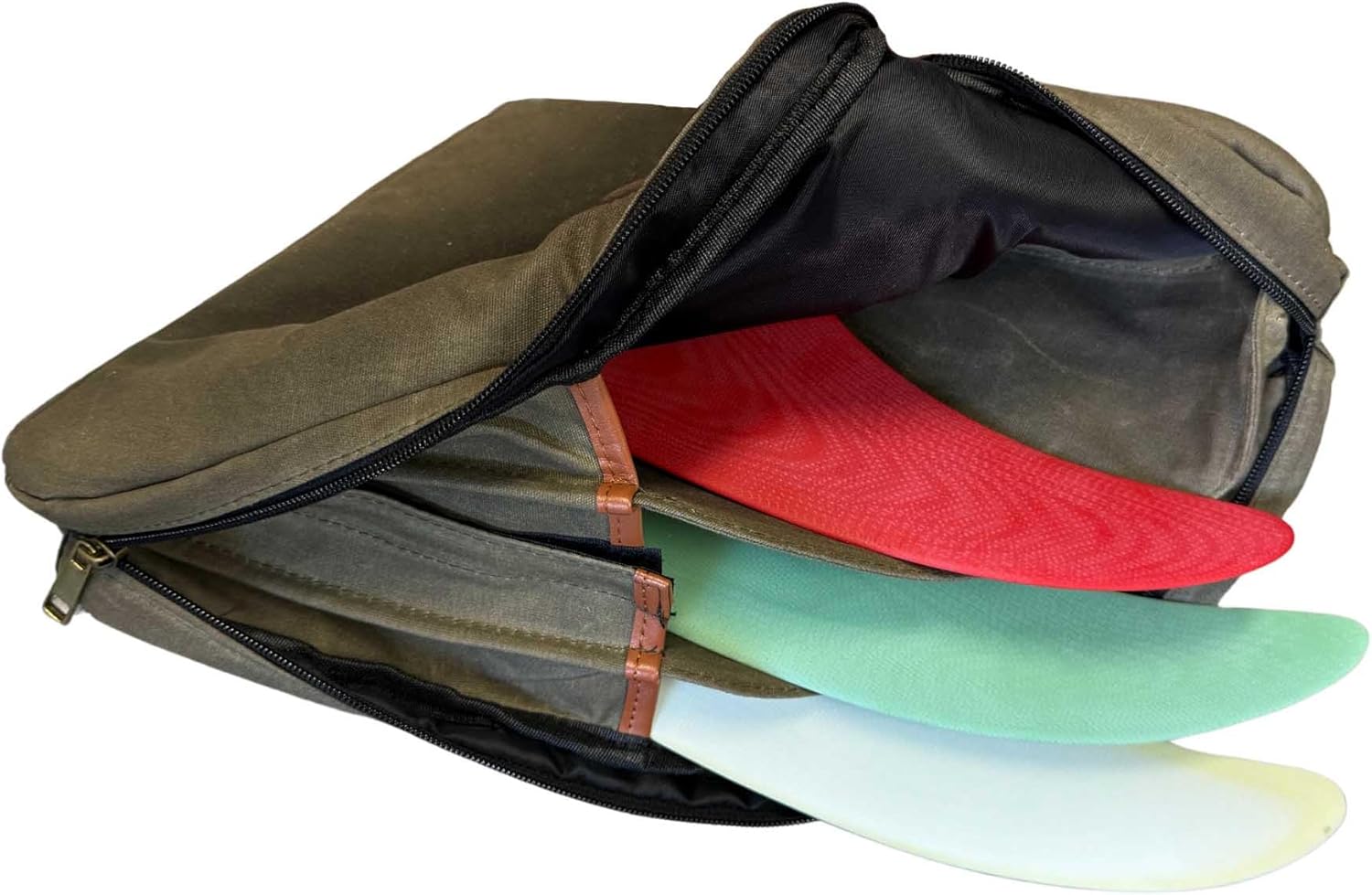 WP West Path Surfer's Guild Canvas Surfboard Fin Case/Bag | Surf Fin Holder/Storage | Surfer Gift, Surf Kit | Accessory