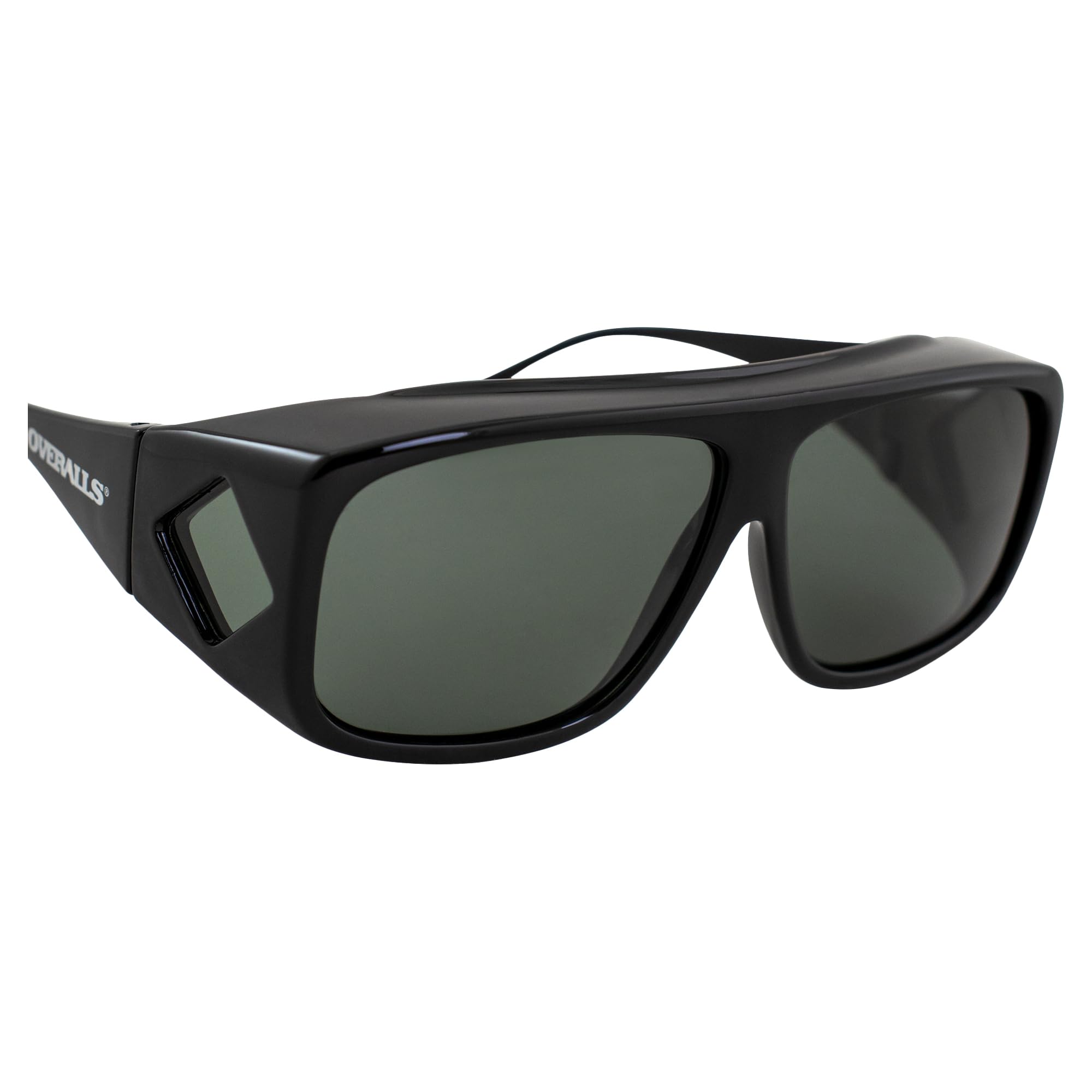 Overalls Sunglasses With Black And Polarized Grey Lens Fits Over