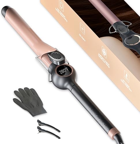 WIZCHARK - Rizador de cabello de cerámica para cabello largo, rizador de pelo largo, rizador de doble voltaje profesional, de 0.79 pulgadas,