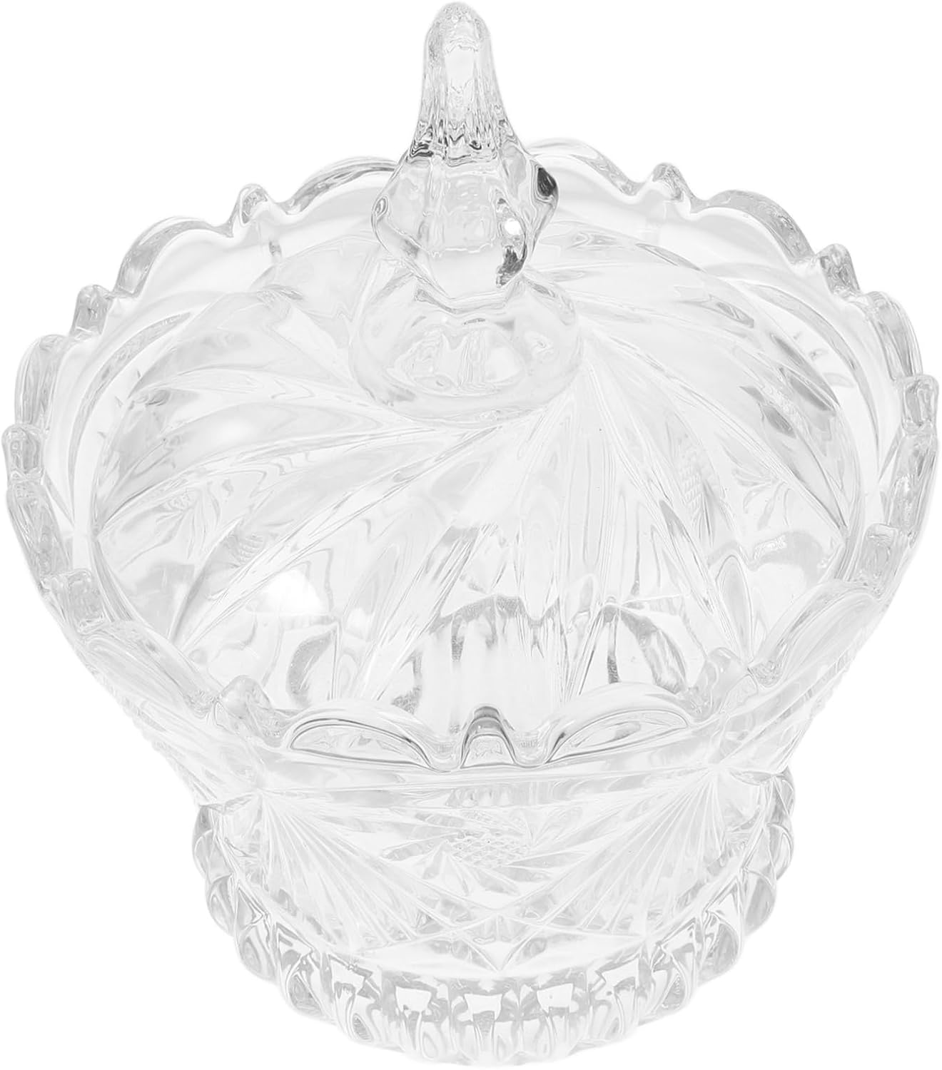 STOBAZA Stunning Sugar Dish Glass Candy Bowl Lid for Home Decor Candy Buffet Office