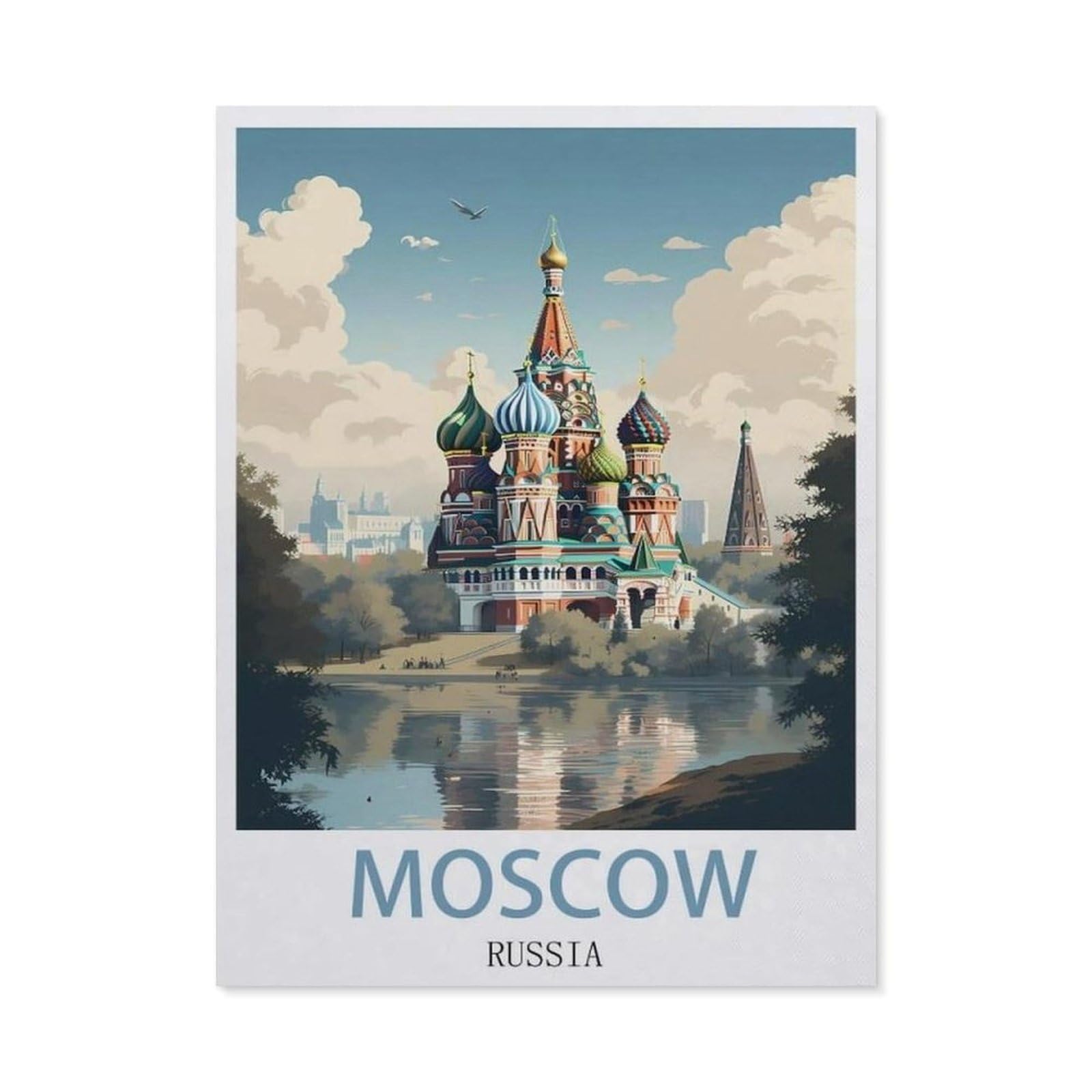 Tin Sign，Moscow Russia(30x40cm）