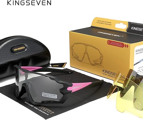 Miniatura 7 de KINGSEVEN Gafas de ciclismo para hombres y mujeres Bicicletas Deportes MTB Road Bike Gafas de sol Fotocromáticas LS-911