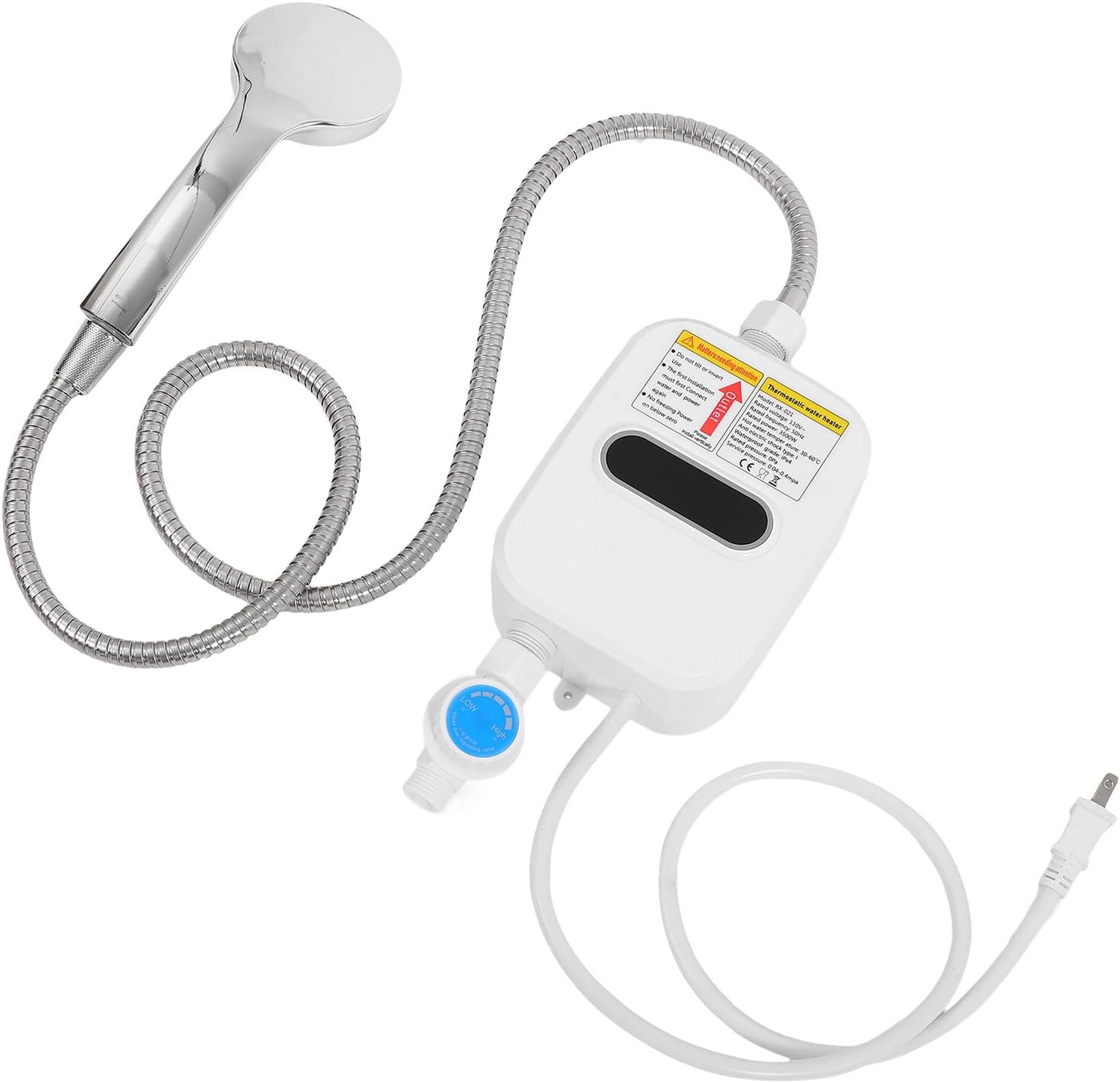 Gadpiparty Instant Electric Tankless Water Heater Small Mini Shower Hot Water Heater with Safety Protection Efficient Quick Heating for Home School RV Use American Plug