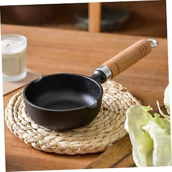 Zerodeko Cookware Small Oil Pot Sauce Pot Milk Sauce Pan Egg Pan Lid Nonstick Stove Rack