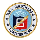 USS Duluth LPD-6 Amphibious Transport Dock Patch – Pride of The Northland Heritage – 4" Circular Hook and Loop Backing – Navy Austin-Class LPD-6 Ship