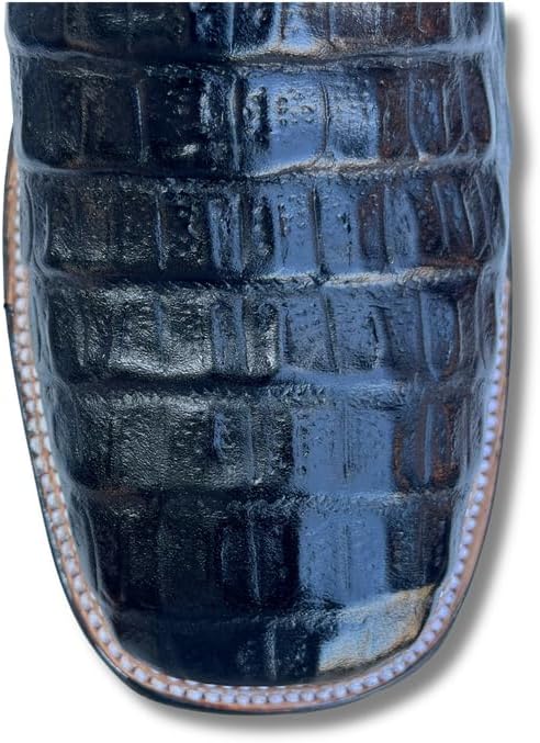 Men's Exotic Pattern Western Cowboy Slip-On Square Toe Boots in Leather-Alex Series Snake, Caiman & Ostrich Styling bota de vaquero para hombre - Image 4