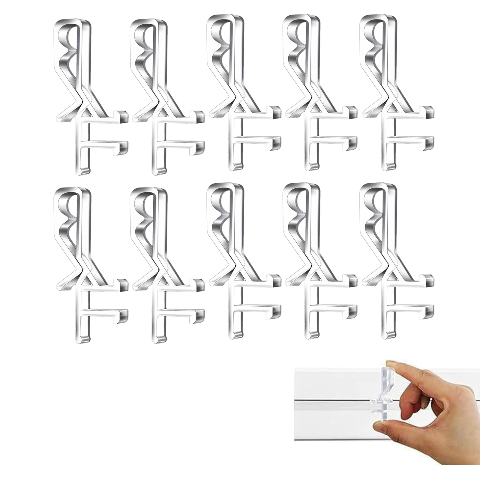 10 Pcs Valance Clips 1.7/8 Inch Hidden Channel Window Blind Clips