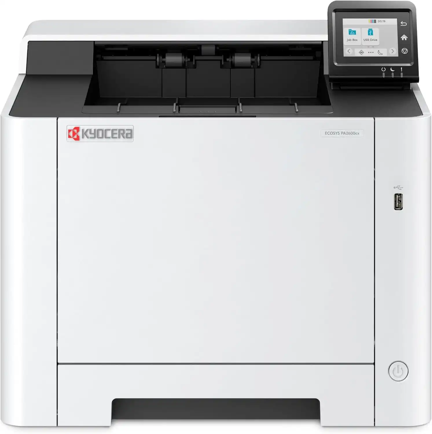 Kyocera Ecosys PA2600cx Laserdrucker Farbe. Farbdrucker mit 26 Seiten pro Minute. Farblaserdrucker inkl. schwenkbarem Touchpanel und Mobile Print Unterstützung.