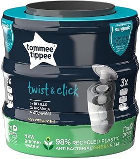 Refil Twist & Clic 3 Peças Tommee Tippee - 85102201, Multilaser, Branco