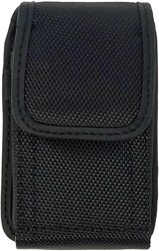 Insulin Pump Carrying Case/Pouch with Belt Clip/Belt Loops with Unique Designs Size: NX530 (L 3.80" X W 2.30" X D 1.25") (Canvas Vertical Black)