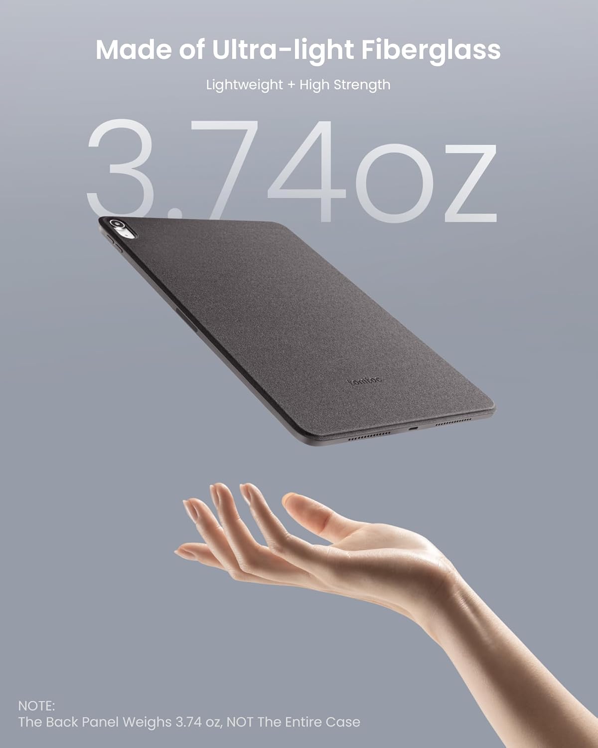 tomtoc iPad Air Detachable Folio Case for 2025 New 11 Inch iPad Air M3&M2, Separable Slim Protective Panel & 4-Modes with Ultra-Light Fiberglass Material, Support Apple Pencil Pro & Auto Wake/Sleep