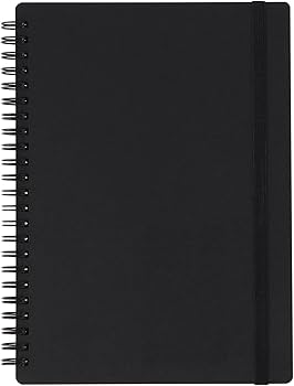 Amazon | 無印良品 上質紙 ダブルリングノート・ゴム留付 黒 A5 80枚