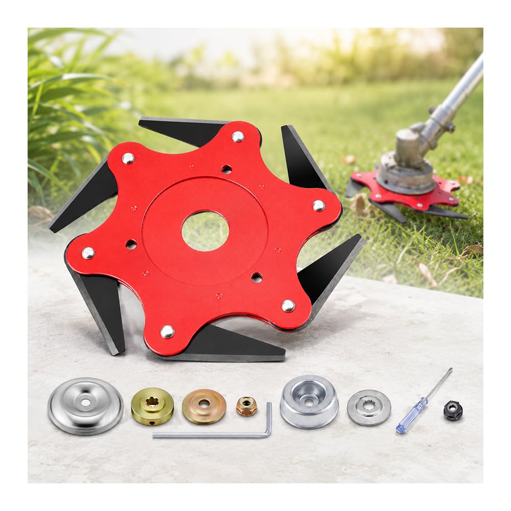 Cabezal de 6 Cuchillas para Efco DS 2400 D Brush Cutter Desbrozadora Repuesto 150mm Accesorio Cortahierbas Orificio Central 25,4 mm