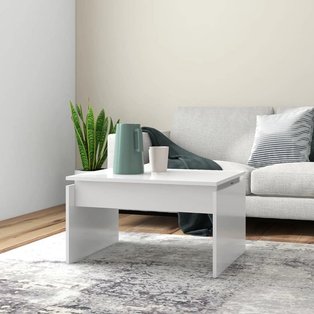 Couchtisch Weiß 68x50x38 cm Spanplatte