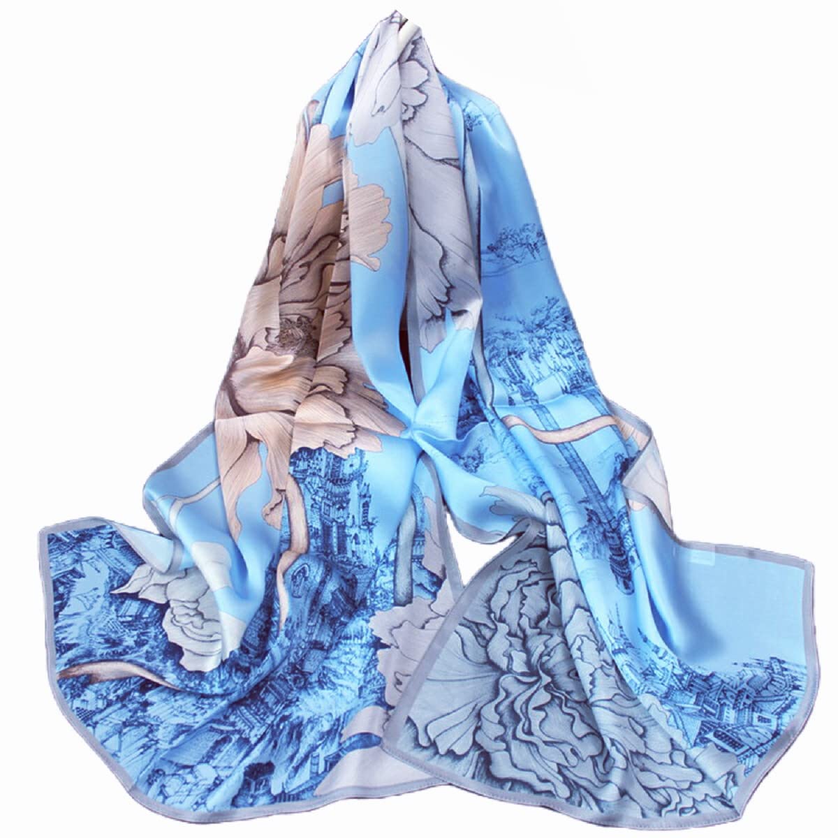 Satin Scarf Women Elegant Soft Wraps Scarves for Women Girls Ladies Gifts