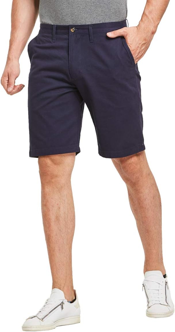 JustSun Mens Casual Chino Shorts Classic Summer 32 Blue