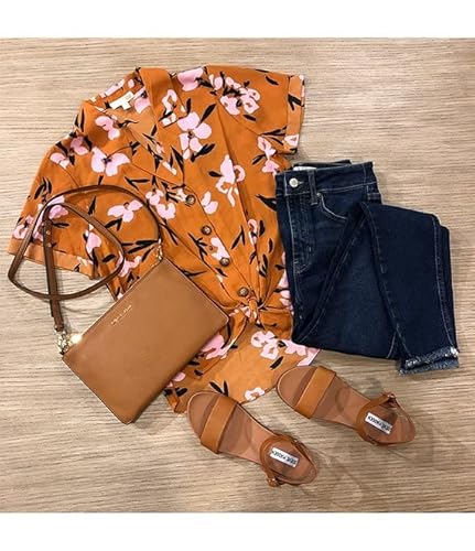 Steve Madden Women's Dina Flat Sandal, tan leather, 7.5