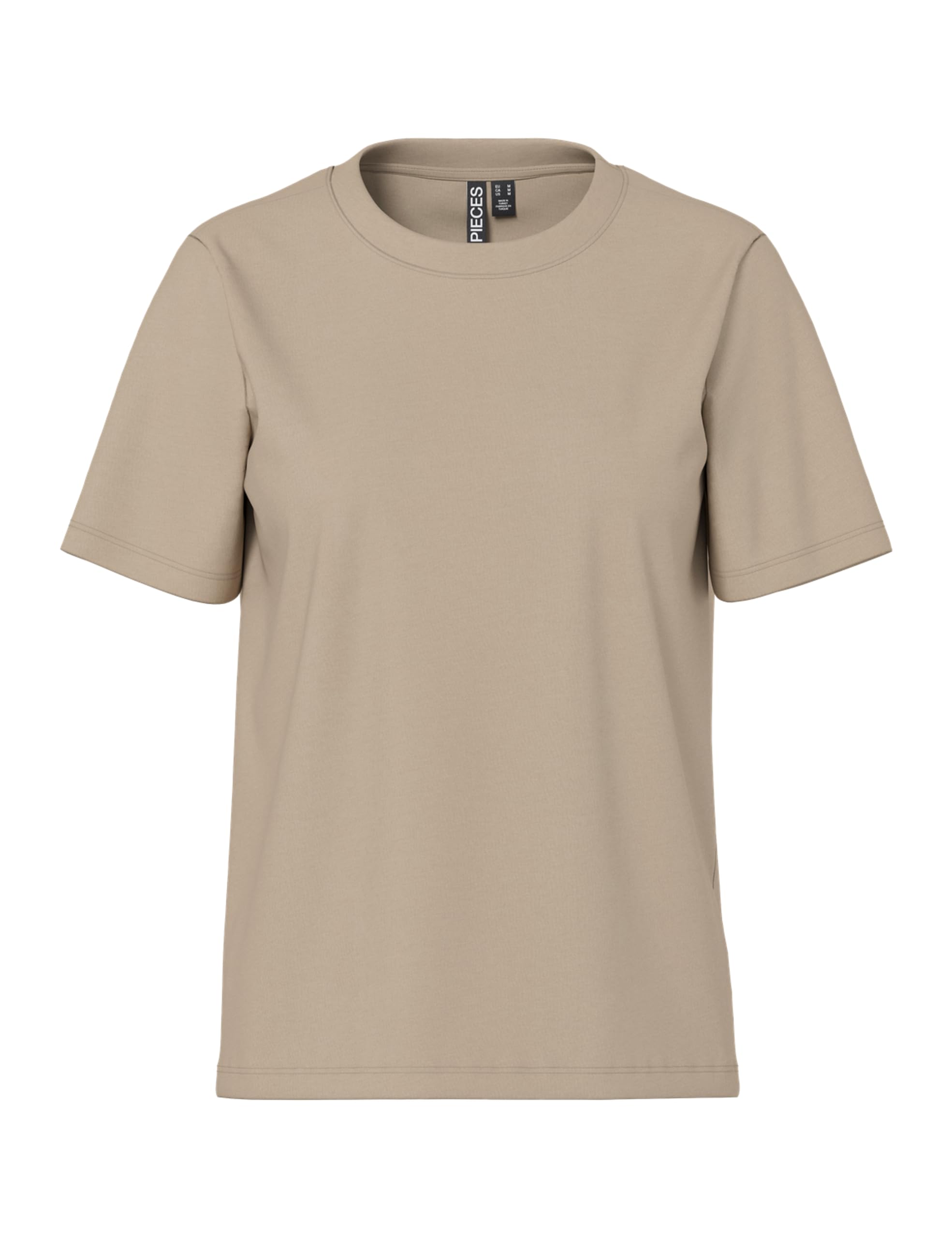 PIECES Damen Pcria Ss Fold Up Solid Tee Noos Bc T-Shirt