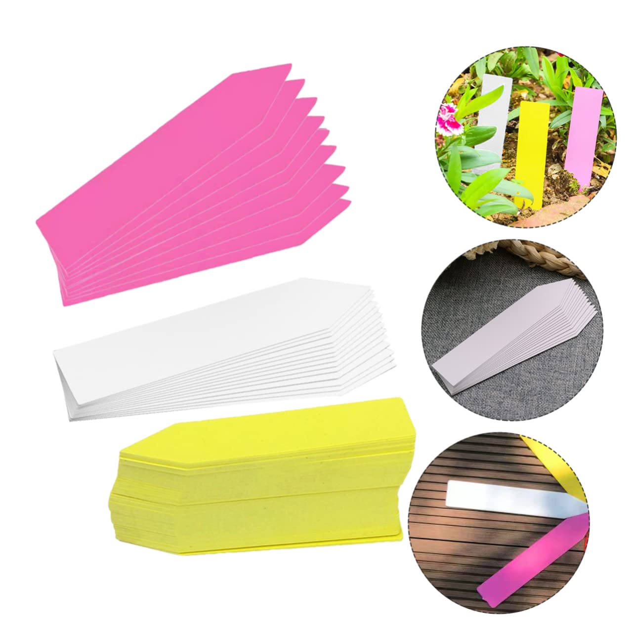 TOYANDONA 2 Sätze Bunte Garten Pflanzenlabels Multifunktionale Pflanzenschilder Kunststoff Wetterfest Für Pflanzenmanagement 300 Stück * 2