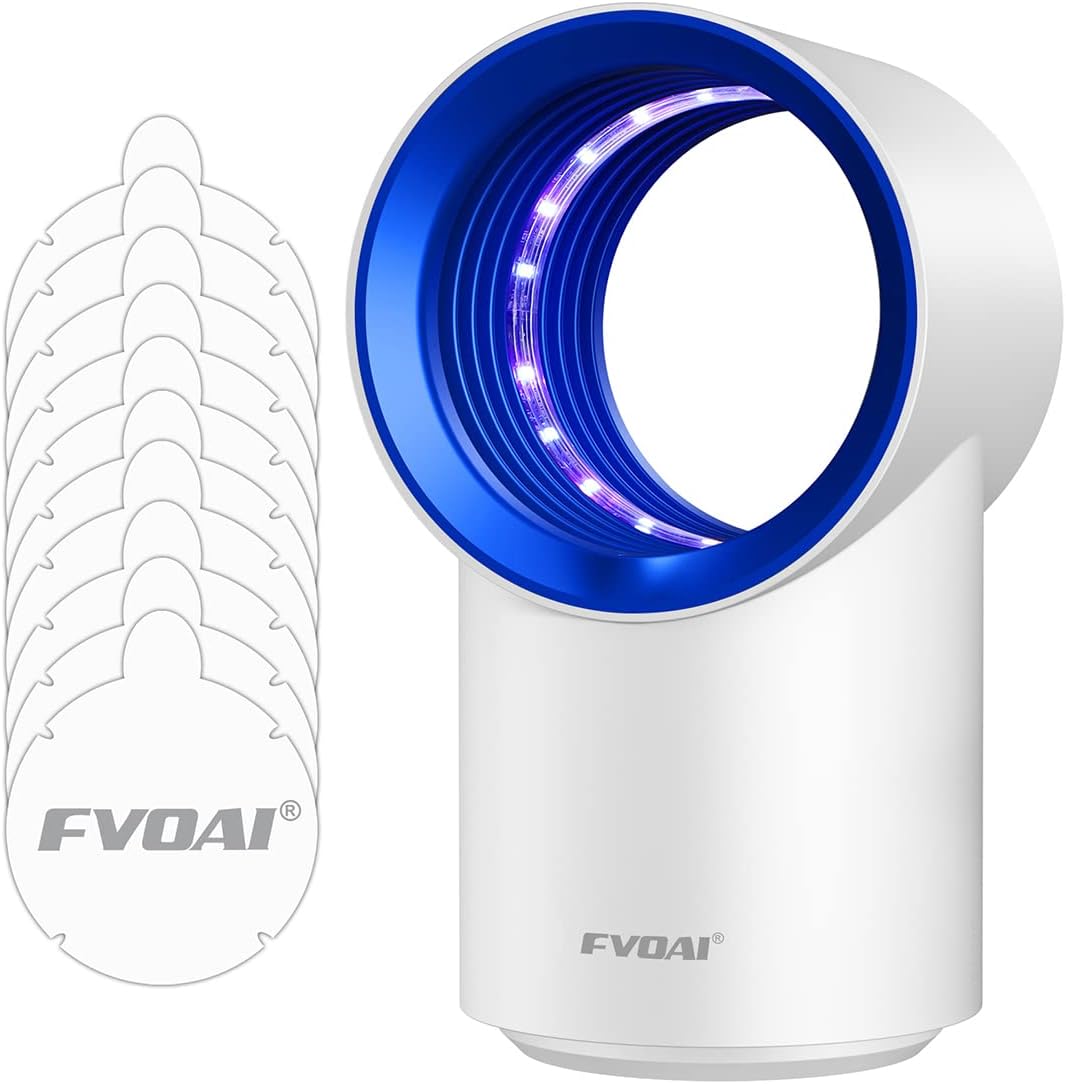 FVOAI Mosquito Traps, Indoor Insect Trap, Flying Bugs Trap Fruit Fly Mosquito Killer with 10 Sticky Glue Boards Mosquito Eradicator